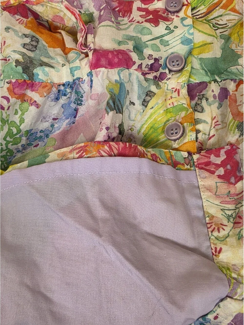 Bijou Sauvage Clothier Floral Todler size 4 Lined Side Pockets Pre-owned